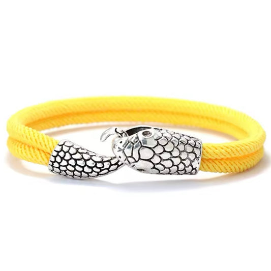 Retro Snake Armband Voor Mannen | Grade A 4mm Touw