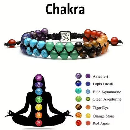 LuxeGlow Armband 7 Chakra Crystal Kralen Meditatie Yoga Ontspanning