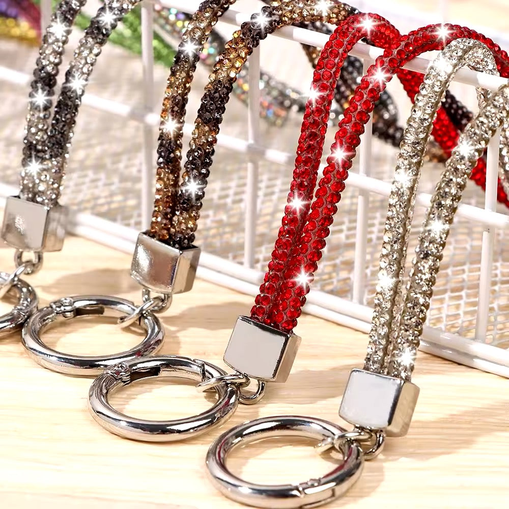 SecureGlitz™ Glitter Strass Lanyard - Veiligheids Diamant Kristallen Ketting voor Mobiel