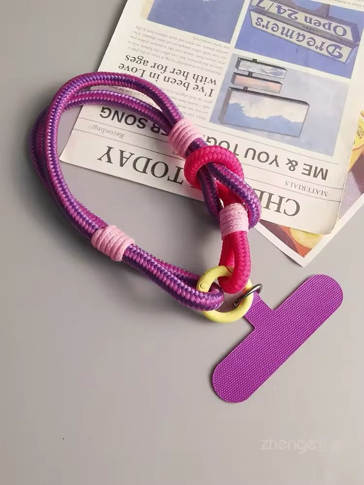 Lanyard 2-Streng Gevlochten Met Contrasterende Kleur voor telefoon IPhone