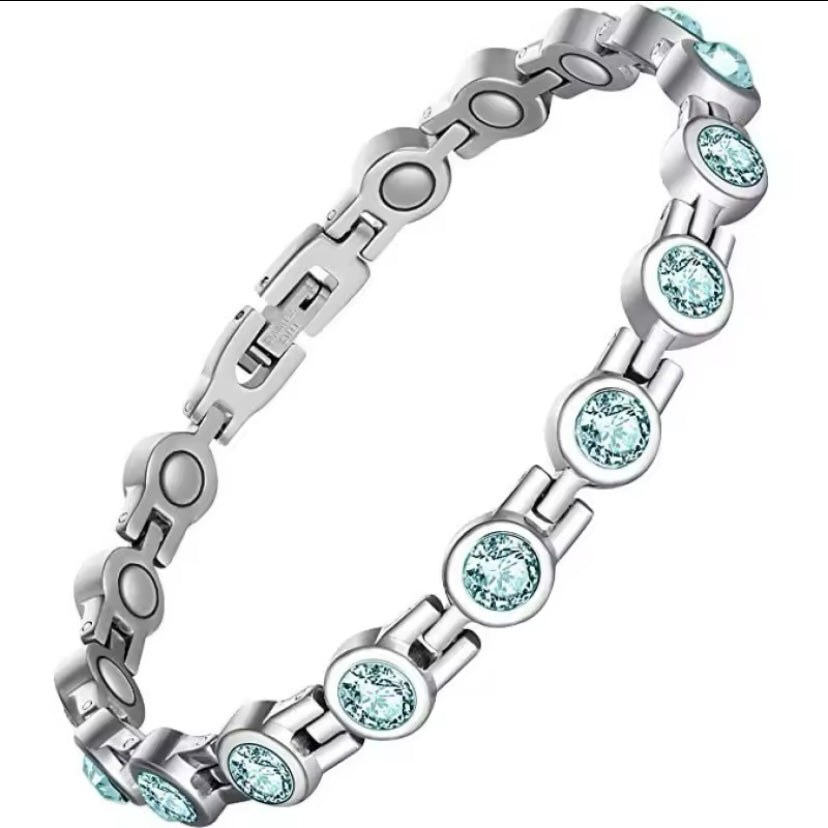 Magnetische Therapie Armband voor Vrouwen – Germanium, Crystal, Strass Sieraden