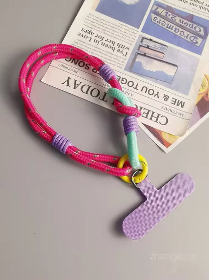 Lanyard 2-Streng Gevlochten Met Contrasterende Kleur voor telefoon IPhone