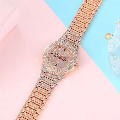 Horloge Luxe Rose Goud Diamanten