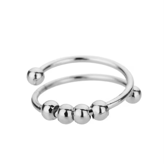 Rvs Kralen Ring voor Vrouwen | Vintage Bruidspaar Ring 2025 | Gratis Verzending