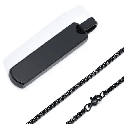 Collier GlamourLuxe® avec barre initiale Vnox pour homme