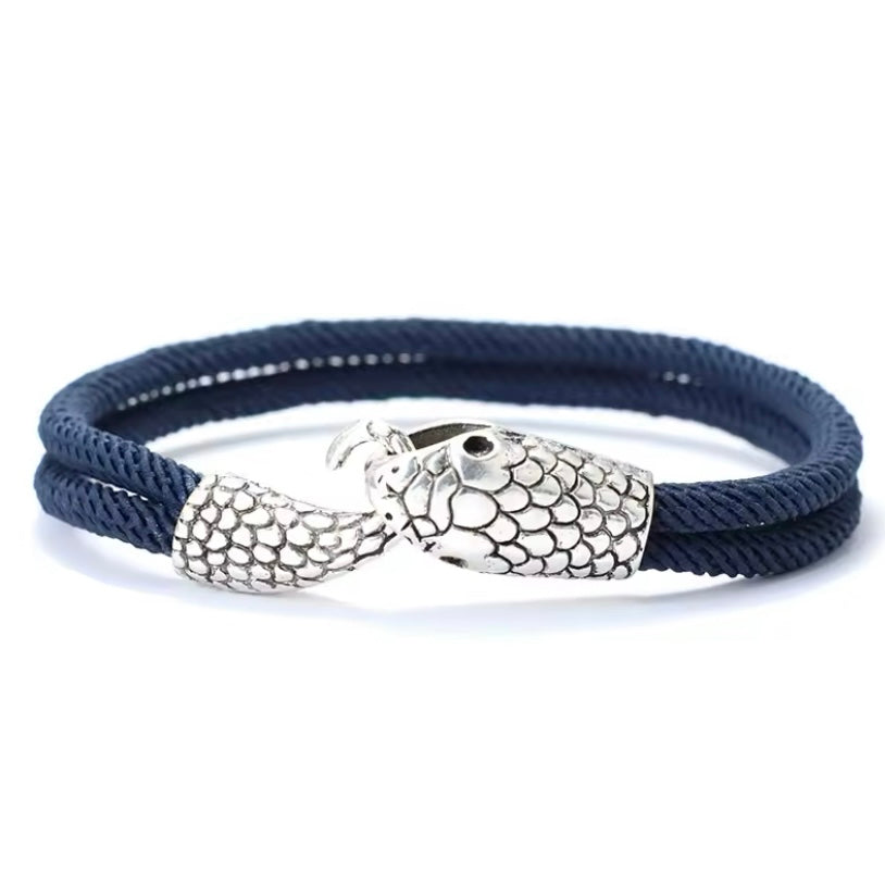 Retro Snake Armband Voor Mannen | Grade A 4mm Touw