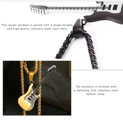 Gitaar Ketting | RVS Hanger | Mode Street Hiphop Rock Ketting