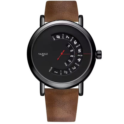 Stijlvol Quartz Horloge voor Mannen – Minimalistisch Design, Lederen Band