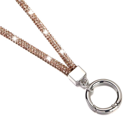 SecureGlitz™ Glitter Strass Lanyard - Veiligheids Diamant Kristallen Ketting voor Mobiel