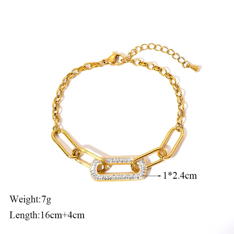 Eilieck™ 316L Imitatie Kristallen Ketting Armbanden