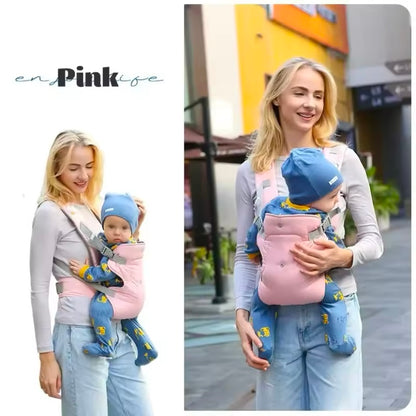 Babytas 4-in-1 Ergonomische Baby Draagzak met Heupzitje en Lendensteun