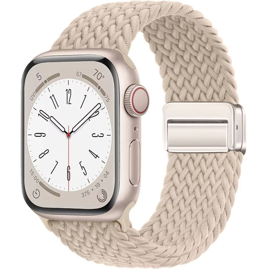 Stijlvolle Gevlochten Apple Watch Band met Magnetische Sluiting – Geschikt voor Alle Series en Maten