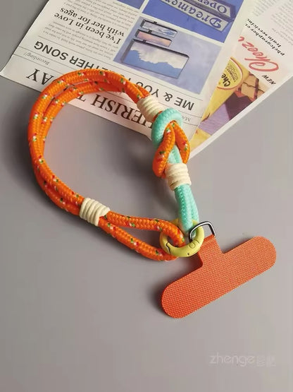 Lanyard 2-Streng Gevlochten Met Contrasterende Kleur voor telefoon IPhone