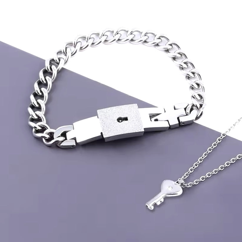 HeartLock™ Vier je Liefde met de Heart Love Lock Armband & Choker Set