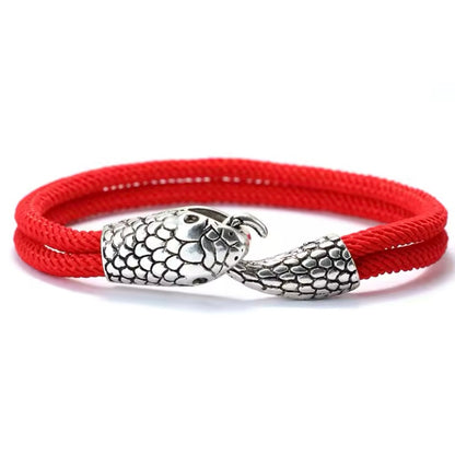 Retro Snake Armband Voor Mannen | Grade A 4mm Touw