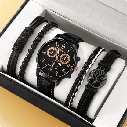 EleganceLux™ - Horloge met armbanden - 5 Delig