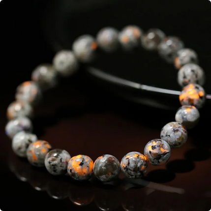 Flame Stone Kralen Armband | Krachtige Chakra Yooperliet Vuursteen | Energie Meditatie Fengshui Sieraden